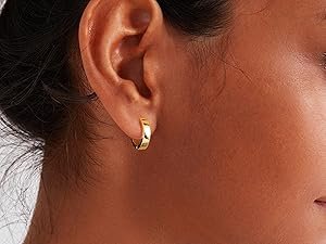 Round huggie earrings