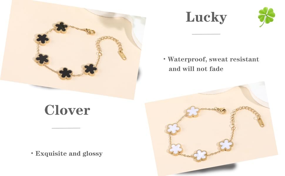 clover bracelet set for women