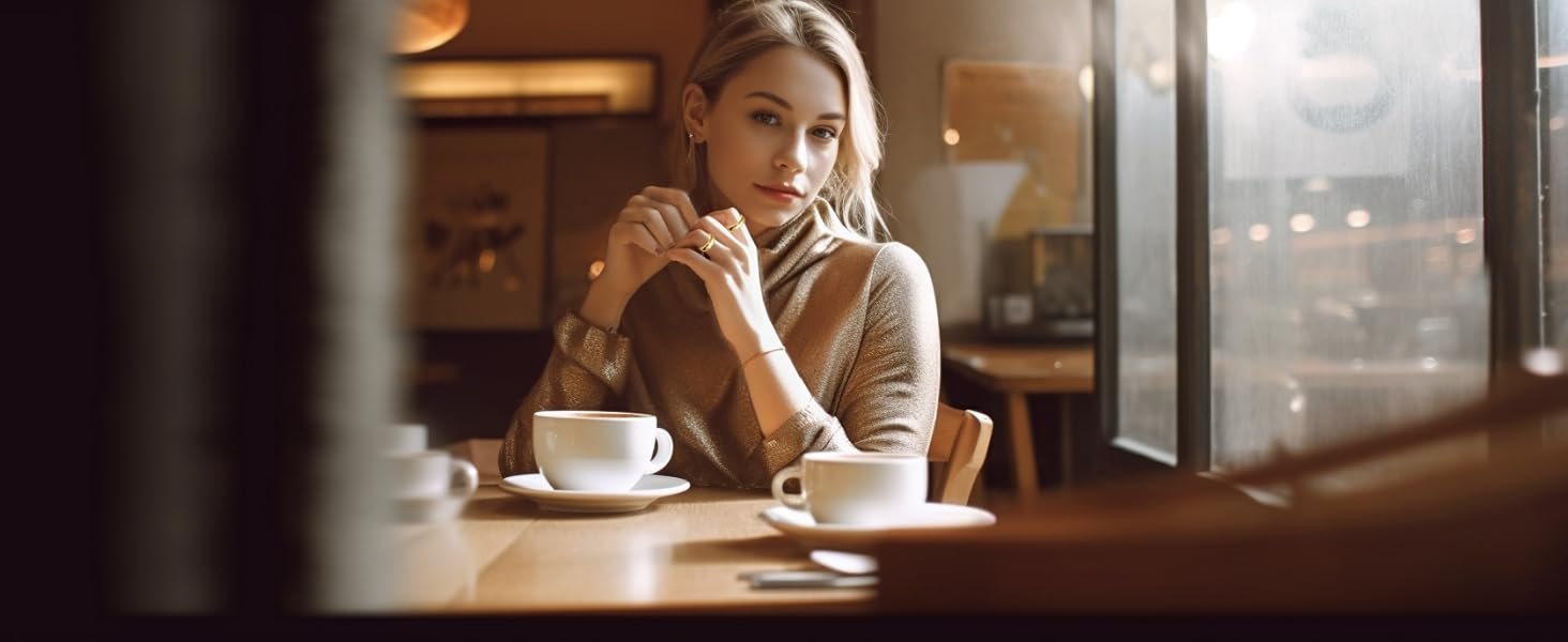  gold star statement rings for women