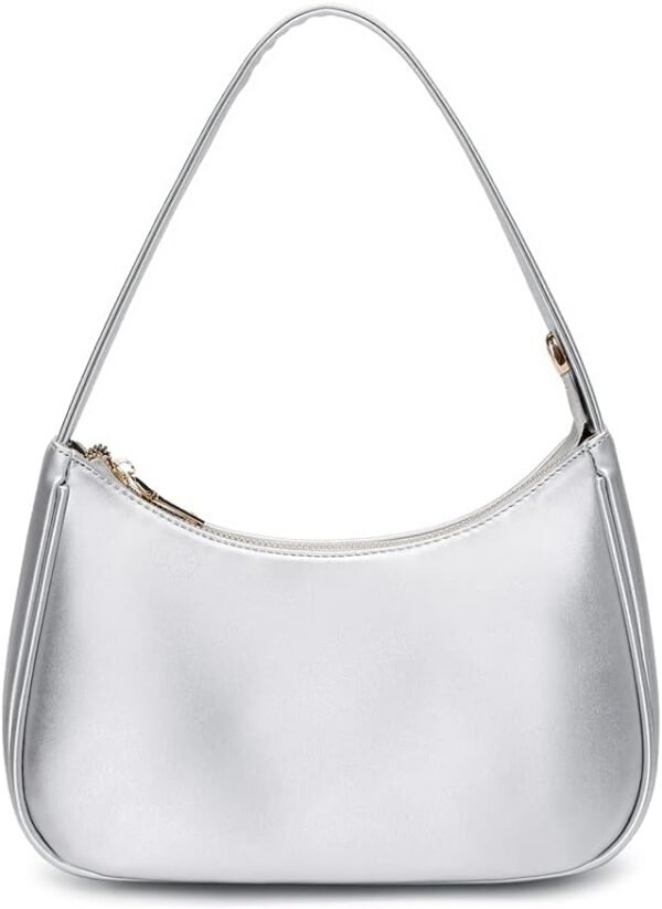 Shoulder Bags for Women, Cute Hobo Tote Handbag Mini Clutch Purse with Zipper Closure