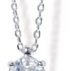 Gold Plated Cubic Zirconia Diamond Pendant Necklace for Women | Adjustable Slider
