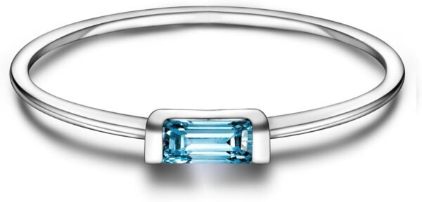 S925 Sterling Silver Birthstone Stackable Rings for Women Mother with Cubic zirconium Mom Ring Mother's Day Jewelry Gifts for Wife