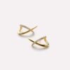 Gold Earrings for Women Trendy,  Gold Stud Earrings Dainty Earrings Simple Minimalist Cubic Zirconia Diamond Gold Earrings Hypoallergenic Earring for Women Gifts