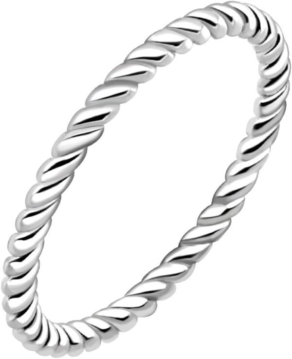 S925 Sterling Silver Birthstone Stackable Rings for Women Mother with Cubic zirconium Mom Ring Mother's Day Jewelry Gifts for Wife