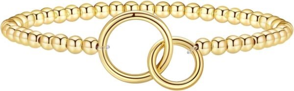 Gold Bracelets for Women  Gold Beaded Bracelets Stackable Bracelets for Women Gold Charm Bracelet Non Tarnish Gold Jewelry for Women Trendy