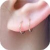 Small Gold or Sterling Silver Huggie Hoop Earrings for Women Cartilage Nose Helix Tragus