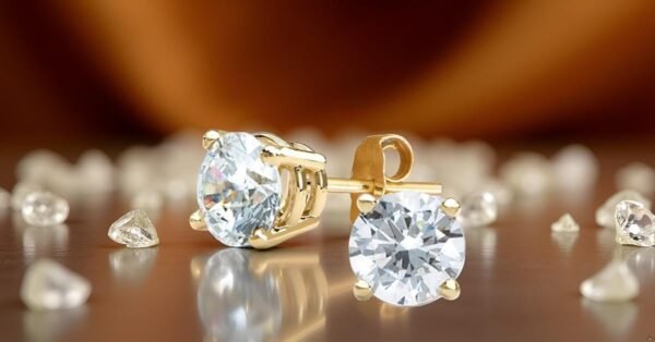 51X1EXOPDDL._AC_SL1200 Certified Lab Grown Diamond Stud Earrings 1/2 to 3 cttw (F-G Color, VS2-SI1 Clarity) t Yellow or White Gold