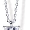 Gold Plated Cubic Zirconia Diamond Pendant Necklace for Women | Adjustable Slider