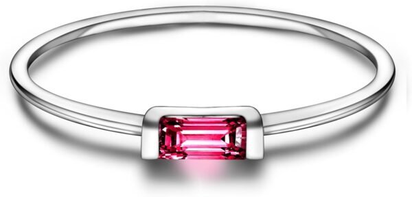 S925 Sterling Silver Birthstone Stackable Rings for Women Mother with Cubic zirconium Mom Ring Mother's Day Jewelry Gifts for Wife