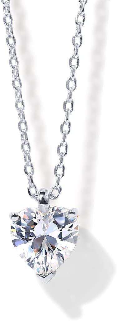 Gold Plated Cubic Zirconia Diamond Pendant Necklace for Women | Adjustable Slider