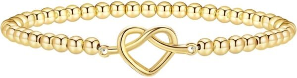 Gold Bracelets for Women  Gold Beaded Bracelets Stackable Bracelets for Women Gold Charm Bracelet Non Tarnish Gold Jewelry for Women Trendy