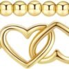 Gold Bracelets for Women  Gold Beaded Bracelets Stackable Bracelets for Women Gold Charm Bracelet Non Tarnish Gold Jewelry for Women Trendy