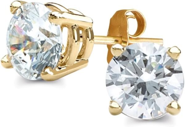 51uHXNwrrVL._AC_SL1000 Certified Lab Grown Diamond Stud Earrings 1/2 to 3 cttw (F-G Color, VS2-SI1 Clarity) t Yellow or White Gold