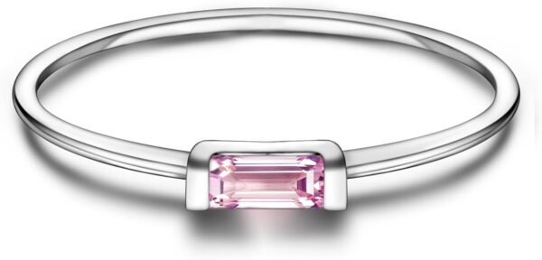 S925 Sterling Silver Birthstone Stackable Rings for Women Mother with Cubic zirconium Mom Ring Mother's Day Jewelry Gifts for Wife