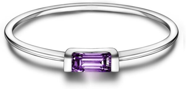 S925 Sterling Silver Birthstone Stackable Rings for Women Mother with Cubic zirconium Mom Ring Mother's Day Jewelry Gifts for Wife