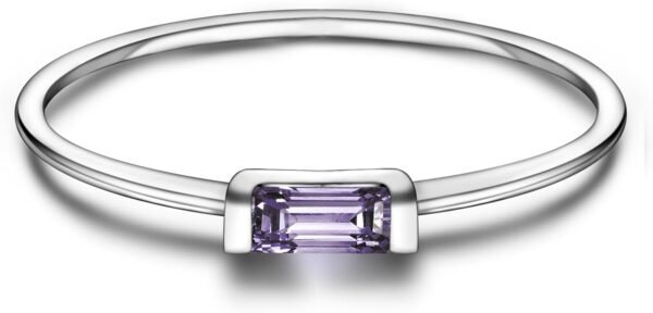 S925 Sterling Silver Birthstone Stackable Rings for Women Mother with Cubic zirconium Mom Ring Mother's Day Jewelry Gifts for Wife