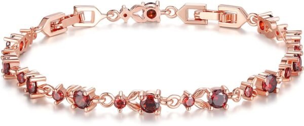 Gold Plated 3mm Cubic Zirconia Classic Adjustable Tennis Bracelet |Gold Bracelets for Women |Bride Bracelet for Wedding|Size 6.5-8 Inch