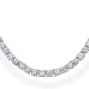 Gold Plated 3mm Simulated Diamond Tennis Necklace Chunky Long Necklace for Women Sizes 16" and 18"