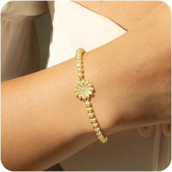 Gold Bracelets for Women  Gold Beaded Bracelets Stackable Bracelets for Women Gold Charm Bracelet Non Tarnish Gold Jewelry for Women Trendy
