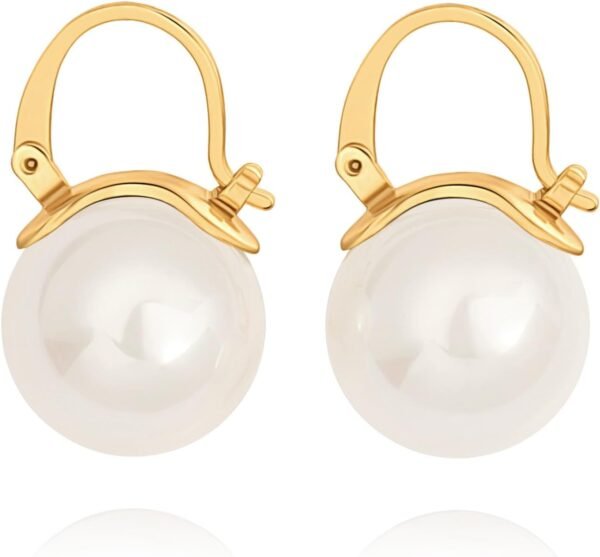 61B3tSwNc2L._AC_SL1500 925 Sterling Silver Hoop Handpicked AAA+ Quality 7.5-8mm White Freshwater Cultured Pearl Dangle Drop Earrings Jewelry for Women