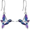 Hummingbird Earrings Bird Dangle 925 Sterling Silver Jewelry Gifts for Women
