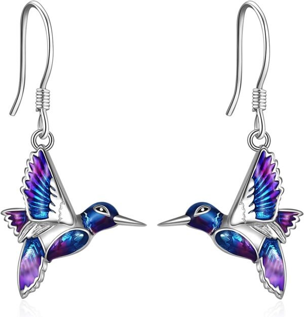 Hummingbird Earrings Bird Dangle 925 Sterling Silver Jewelry Gifts for Women