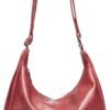 Hobo Bags for Women, Ultra Soft Foldable Vegan Leather Shoulder Handbag, Stylish Slouchy Tote Purses