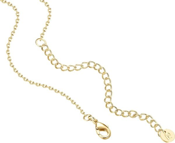 Gold Plated Station Necklace - Simulated Diamond Layering Necklaces - Womens CZ Chain