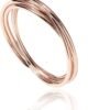 Plated Interlocked Rolling Anxiety Fidget Ring for Women and Men - Stacking Gold Ring