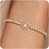 Gold Bracelets for Women  Gold Beaded Bracelets Stackable Bracelets for Women Gold Charm Bracelet Non Tarnish Gold Jewelry for Women Trendy
