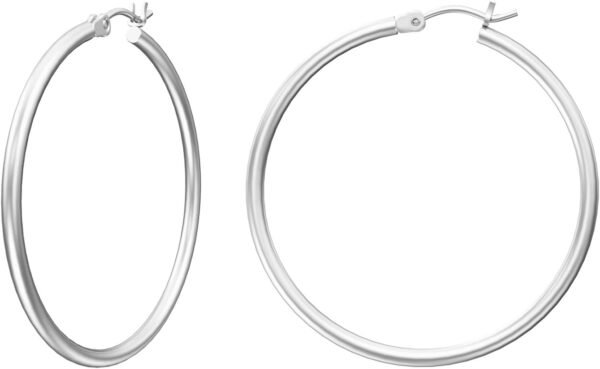 Gold Hoop Earrings for Women   Real Gold Plated Hoops with 925 Sterling Silver Post
