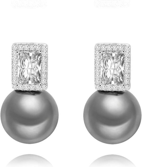 61Kac7kq3sL._AC_SL1500 925 Sterling Silver Hoop Handpicked AAA+ Quality 7.5-8mm White Freshwater Cultured Pearl Dangle Drop Earrings Jewelry for Women