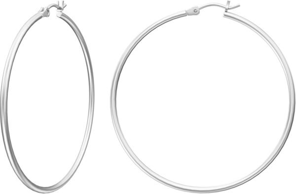 Gold Hoop Earrings for Women   Real Gold Plated Hoops with 925 Sterling Silver Post