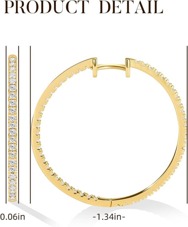 Gold Plated Small Hoop Earrings for Women,Hypoallergenic Hoop Earrings with Cubic Zirconia Trendy Lightweight Cartilage Gold Hoops Earrings for Women