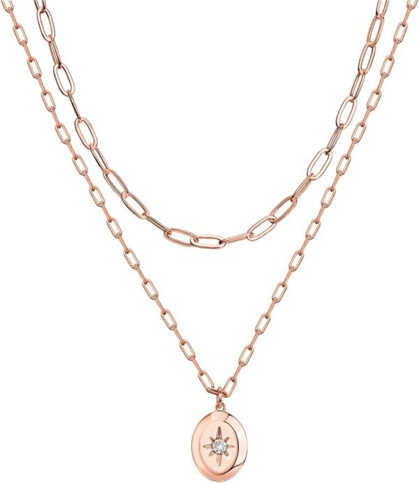 Gold Plated Layering Necklaces | Stylish Minimalist Design Pendant Necklaces | Bar, Circle, Lotus, Disc, Dog Tag, Horizontal Bar Pendants for Women