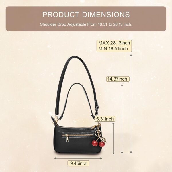 Shoulder Bags for Women, Retro Vegan Leather Classic Tote HandBags Purse with Zipper Closure