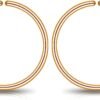 Small Gold or Sterling Silver Huggie Hoop Earrings for Women Cartilage Nose Helix Tragus
