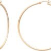 Gold Hoop Earrings for Women   Real Gold Plated Hoops with 925 Sterling Silver Post
