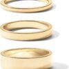 Gold Plated 3 Rings Set | Gold Stacking Rings for Women | Stacking Ring Set