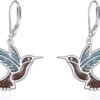 Hummingbird Earrings Bird Dangle 925 Sterling Silver Jewelry Gifts for Women