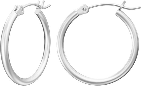 Gold Hoop Earrings for Women   Real Gold Plated Hoops with 925 Sterling Silver Post