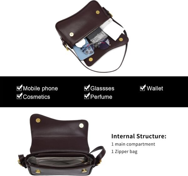 61dLjCNXjZL._AC_SL1500 PU Leather Tote Bag for Women with 2 Removable Straps and Zipper Closure