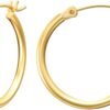 Gold Hoop Earrings for Women   Real Gold Plated Hoops with 925 Sterling Silver Post