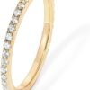 Gold Plated Solid 925 Sterling Silver CZ Simulated Diamond Stackable Ring Eternity Bands for Women