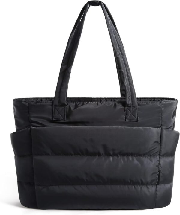 Tote Bag for Women, Lightweight Puffy Tote Bag with Compartments Shoulder Bag Handbag for Travel, Work, Gym