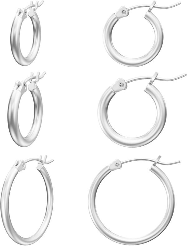 Gold Hoop Earrings for Women   Real Gold Plated Hoops with 925 Sterling Silver Post