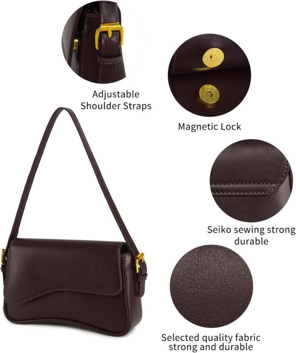 61s02uw0kIL._AC_SL1500 PU Leather Tote Bag for Women with 2 Removable Straps and Zipper Closure