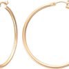 Gold Hoop Earrings for Women   Real Gold Plated Hoops with 925 Sterling Silver Post