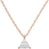 Gold Plated Cubic Zirconia Diamond Pendant Necklace for Women | Adjustable Slider