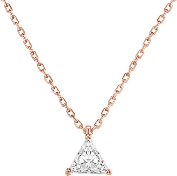 Gold Plated Cubic Zirconia Diamond Pendant Necklace for Women | Adjustable Slider